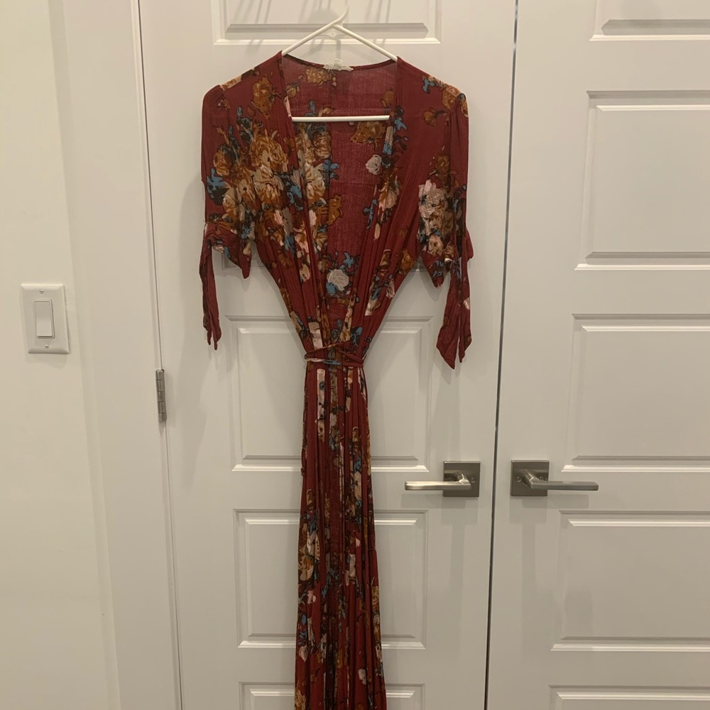 Floral Maxi Wrap Dress
